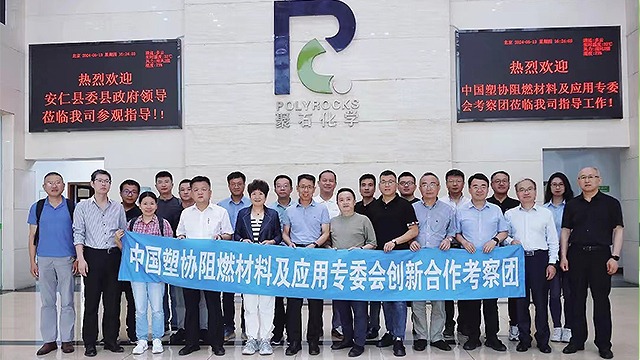 中塑协阻燃材料及应用专委会考察团一行莅临3118云顶集团化学考察调研